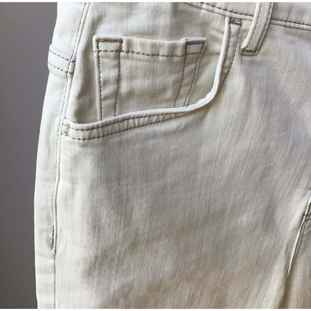 Current Elliot Cream Cropped Cuffed Kick Flare Jeans - Picture 3 of 11